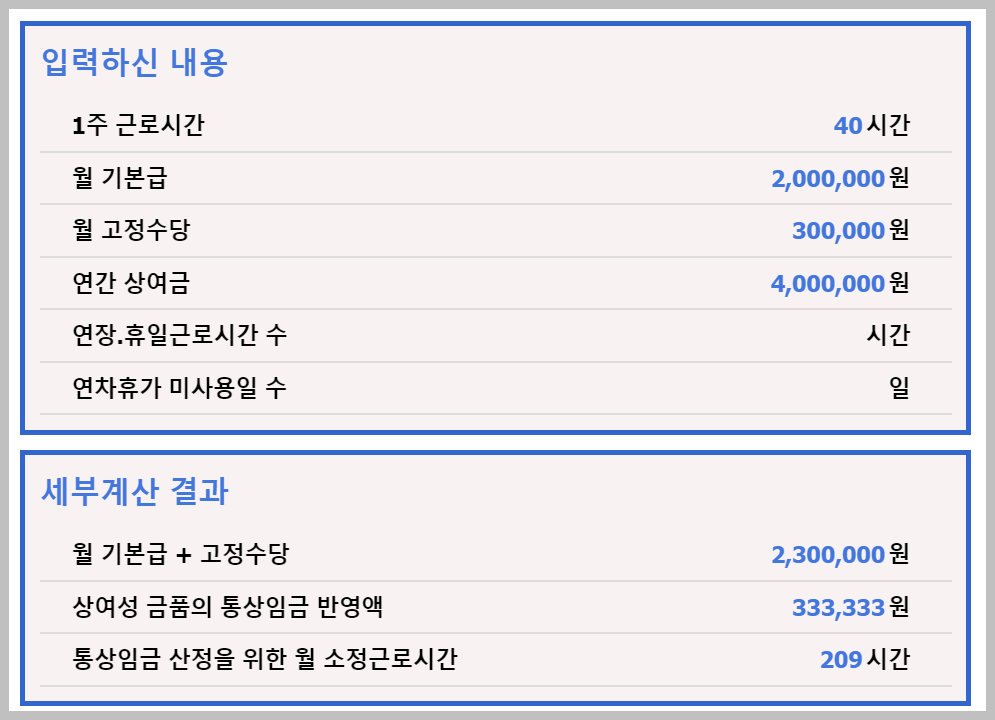 통상임금 평균임금