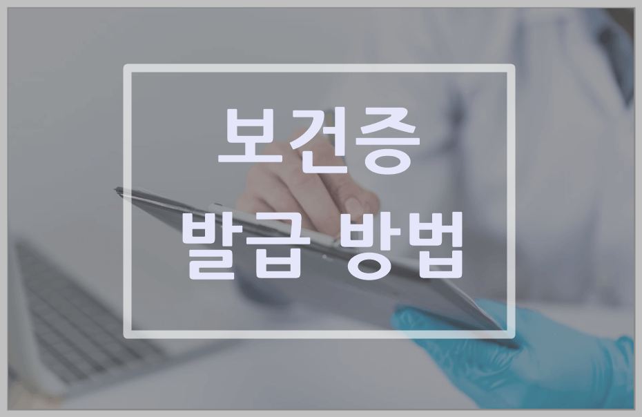 보건증 인터넷 발급