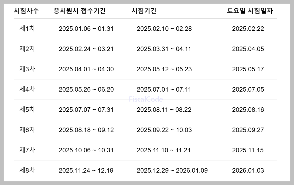 요양보호사 자격증 시험 일정
