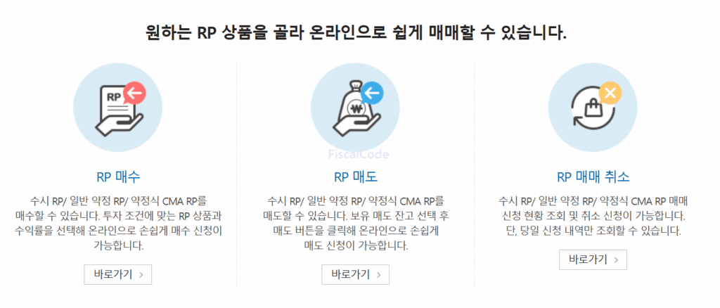 삼성증권 외화RP 이자 및 매매 방법